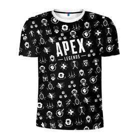Мужская футболка 3D спортивная с принтом APEX LEGENDS в Петрозаводске, 100% полиэстер с улучшенными характеристиками | приталенный силуэт, круглая горловина, широкие плечи, сужается к линии бедра | apex legends | apex legends battle. | apex legends engine | apex legends origin | apex legends игра | titanfall apex legends