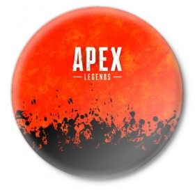 Значок с принтом APEX LEGENDS в Петрозаводске,  металл | круглая форма, металлическая застежка в виде булавки | Тематика изображения на принте: 