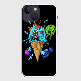 Чехол для iPhone 13 mini с принтом Мороженое Монстр в Петрозаводске,  |  | candy | ice cream | marshmallow | monster | monsters | oreo | sweets | zombie | зомби | леденец | леденцы | маршмеллоу | монстр | монстры | мороженое | орео | сладости