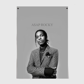 Постер с принтом A$AP ROCKY в Петрозаводске, 100% бумага
 | бумага, плотность 150 мг. Матовая, но за счет высокого коэффициента гладкости имеет небольшой блеск и дает на свету блики, но в отличии от глянцевой бумаги не покрыта лаком | aap | asap | mob | rap | rocky | testing | альбом | американский | асап | банда | моб | раким | реп | роки | рэп | рэпер | тестинг | эйсап | эсап