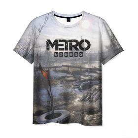 Мужская футболка 3D с принтом Метро в Петрозаводске, 100% полиэфир | прямой крой, круглый вырез горловины, длина до линии бедер | exodus | metro | stalker | артем | исход | метро | сталкер | эксодус