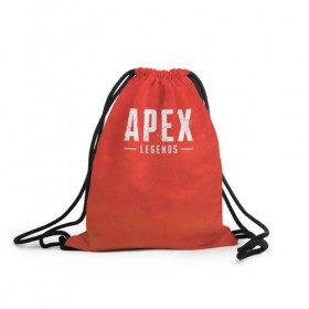 Рюкзак-мешок 3D с принтом APEX LEGENDS в Петрозаводске, 100% полиэстер | плотность ткани — 200 г/м2, размер — 35 х 45 см; лямки — толстые шнурки, застежка на шнуровке, без карманов и подкладки | 