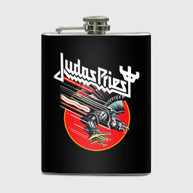 Фляга с принтом Judas Priest в Петрозаводске, металлический корпус | емкость 0,22 л, размер 125 х 94 мм. Виниловая наклейка запечатывается полностью | judas priest | metal | rock | группы | метал | музыка | рок | хард рок | хэви метал