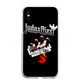 Чехол для iPhone XS Max матовый с принтом Judas Priest в Петрозаводске, Силикон | Область печати: задняя сторона чехла, без боковых панелей | judas priest | metal | rock | группы | метал | музыка | рок | хард рок | хэви метал