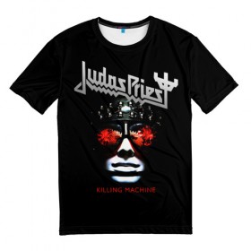 Мужская футболка 3D с принтом Judas Priest в Петрозаводске, 100% полиэфир | прямой крой, круглый вырез горловины, длина до линии бедер | judas priest | metal | rock | группы | метал | музыка | рок | хард рок | хэви метал