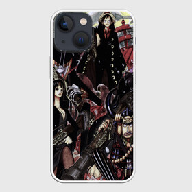 Чехол для iPhone 13 mini с принтом готический One Piece в Петрозаводске,  |  | anime | asian | asiatic | big | cat | crow | giant | hat | huge | japonese | karasu | kyojin | manga | neko | one piece | oppai | oriental | power | powerful | tophat | weapon | woma | аниме | манга | япония