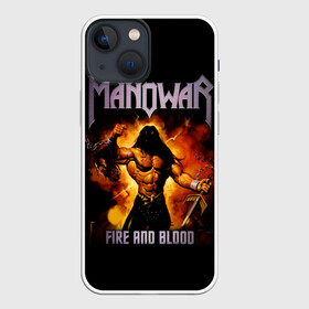 Чехол для iPhone 13 mini с принтом Manowar в Петрозаводске,  |  | heavy metal | manowar | power metal | группы | метал | музыка | пауэр метал | рок | хеви метал