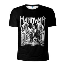 Мужская футболка 3D спортивная с принтом Manowar в Петрозаводске, 100% полиэстер с улучшенными характеристиками | приталенный силуэт, круглая горловина, широкие плечи, сужается к линии бедра | heavy metal | manowar | power metal | группы | метал | музыка | пауэр метал | рок | хеви метал