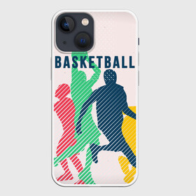 Чехол для iPhone 13 mini с принтом Баскетбол в Петрозаводске,  |  | баскет | баскетбол | вип | дизайн | люди | мяч | новинка | спорт | спортсмен | топ | тренд | человек