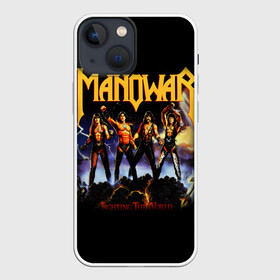 Чехол для iPhone 13 mini с принтом Manowar в Петрозаводске,  |  | heavy metal | manowar | power metal | группы | метал | музыка | пауэр метал | рок | хеви метал