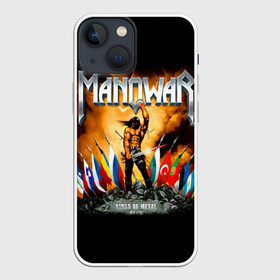 Чехол для iPhone 13 mini с принтом Manowar в Петрозаводске,  |  | heavy metal | manowar | power metal | группы | метал | музыка | пауэр метал | рок | хеви метал