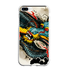 Чехол для iPhone 7Plus/8 Plus матовый с принтом Dsquared tattoo DRAGON в Петрозаводске, Силикон | Область печати: задняя сторона чехла, без боковых панелей | Тематика изображения на принте: dsquared tattoo | тату | татуировки