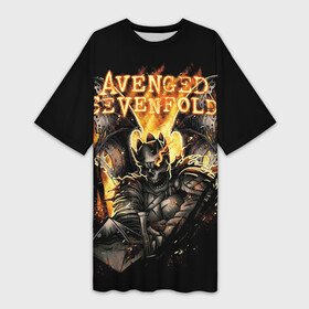 Платье-футболка 3D с принтом Avenged Sevenfold в Петрозаводске,  |  | a7x | avenged sevenfold | heavy metal | metal | группы | метал | музыка | прогрессивный метал | рок | хард рок | хэви метал