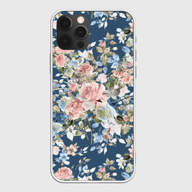 Чехол для iPhone 12 Pro Max с принтом Розовые розы в Петрозаводске, Силикон |  | bouquet | fashion | flora | flowers | illustra | nature | ornament | patterns | petals | pink | roses | style | youth | букет | графика | иллюстрация | картинка | лепестки | мода | молодежная | орнамент | природа | рисунок | розовые | розы | синий