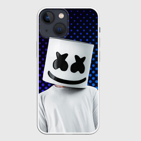 Чехол для iPhone 13 mini с принтом MARSHMELLO в Петрозаводске,  |  | marsh | marshmallow | marshmello | marshmelo | mello | music | smile | диджей | лого | маршмеллов | маршмеллоу | маршмеллу | маршмело | маршмелов | маршмелоу | музыка | музыкант | рожица | трэп | улыбка | хаус