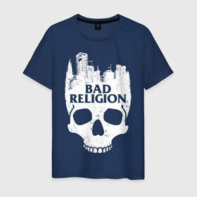 Мужская футболка хлопок с принтом Bad Religion в Петрозаводске, 100% хлопок | прямой крой, круглый вырез горловины, длина до линии бедер, слегка спущенное плечо. | bad religion | hardcore | punk | группы | музыка | панк | панк рок | рок