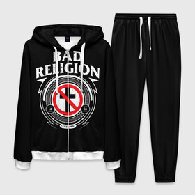 Мужской костюм 3D с принтом Bad Religion в Петрозаводске, 100% полиэстер | Манжеты и пояс оформлены тканевой резинкой, двухслойный капюшон со шнурком для регулировки, карманы спереди | bad religion | hardcore | punk | группы | музыка | панк | панк рок | рок