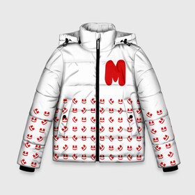 Зимняя куртка для мальчиков 3D с принтом MARSHMELLO в Петрозаводске, ткань верха — 100% полиэстер; подклад — 100% полиэстер, утеплитель — 100% полиэстер | длина ниже бедра, удлиненная спинка, воротник стойка и отстегивающийся капюшон. Есть боковые карманы с листочкой на кнопках, утяжки по низу изделия и внутренний карман на молнии. 

Предусмотрены светоотражающий принт на спинке, радужный светоотражающий элемент на пуллере молнии и на резинке для утяжки | marsh | marshmallow | marshmello | marshmelo | mello | music | smile | диджей | лого | маршмеллов | маршмеллоу | маршмеллу | маршмело | маршмелов | маршмелоу | музыка | музыкант | рожица | трэп | улыбка | хаус