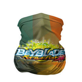 Бандана-труба 3D с принтом beyblade логотип в Петрозаводске, 100% полиэстер, ткань с особыми свойствами — Activecool | плотность 150‒180 г/м2; хорошо тянется, но сохраняет форму | Тематика изображения на принте: beyblade | beyblade burst | tomy beyblade | бейблэйд бердс | бейблэйд берст