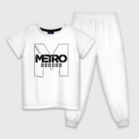 Детская пижама хлопок с принтом METRO EXODUS в Петрозаводске, 100% хлопок |  брюки и футболка прямого кроя, без карманов, на брюках мягкая резинка на поясе и по низу штанин
 | 