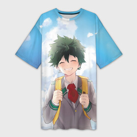 Платье-футболка 3D с принтом School в Петрозаводске,  |  | anime | boku no hero academia | izuku midoriya | katsuki bakugou | my hero academia | superhero | аниме | кацуки бакуго | мидория изуку | моя геройская академия | супергерои