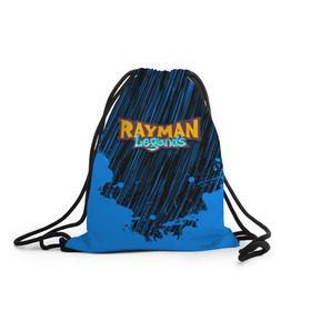 Рюкзак-мешок 3D с принтом RAYMAN LEGENDS в Петрозаводске, 100% полиэстер | плотность ткани — 200 г/м2, размер — 35 х 45 см; лямки — толстые шнурки, застежка на шнуровке, без карманов и подкладки | legends rayman. | rayman | rayman legends | rayman legends ps4 | rayman origins