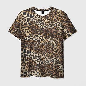 Мужская футболка 3D с принтом Леопард в Петрозаводске, 100% полиэфир | прямой крой, круглый вырез горловины, длина до линии бедер | Тематика изображения на принте: camouflage | cat | disguise | fashion | illustration | jungle | leopard | predator | skin | spots | style | wild | youth | графика | джунгли | дикий | иллюстрация | камуфляж | картинка | кошка | леопард | маскировка | мода | молодежная | пятна | рисунок |