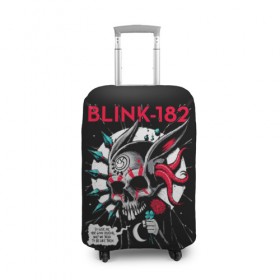 Чехол для чемодана 3D с принтом Blink 182 в Петрозаводске, 86% полиэфир, 14% спандекс | двустороннее нанесение принта, прорези для ручек и колес | punk | группы | кролик | музыка | панк