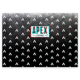 Поздравительная открытка с принтом APEX LEGENDS/GLITCH в Петрозаводске, 100% бумага | плотность бумаги 280 г/м2, матовая, на обратной стороне линовка и место для марки
 | apex legends | apex legends battle. | apex legends engine | apex legends origin | apex legends игра | titanfall apex legends