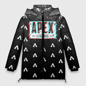 Женская зимняя куртка 3D с принтом APEX LEGENDS GLITCH в Петрозаводске, верх — 100% полиэстер; подкладка — 100% полиэстер; утеплитель — 100% полиэстер | длина ниже бедра, силуэт Оверсайз. Есть воротник-стойка, отстегивающийся капюшон и ветрозащитная планка. 

Боковые карманы с листочкой на кнопках и внутренний карман на молнии | apex legends | apex legends battle. | apex legends engine | apex legends origin | apex legends игра | titanfall apex legends