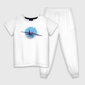 Детская пижама хлопок с принтом Самолет в Петрозаводске, 100% хлопок |  брюки и футболка прямого кроя, без карманов, на брюках мягкая резинка на поясе и по низу штанин
 | Тематика изображения на принте: pilot | plane | пилот | самолет | стюардесса