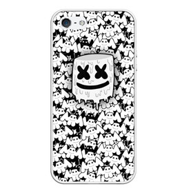 Чехол для iPhone 5/5S матовый с принтом MARSHMELLO в Петрозаводске, Силикон | Область печати: задняя сторона чехла, без боковых панелей | fortnite marshmello | friend marshmello | happy marshmello | marshmallow anne | marshmello | marshmello bastille | marshmello marie | spotlight marshmello.