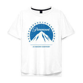 Мужская футболка хлопок Oversize с принтом Paramount Pictures в Петрозаводске, 100% хлопок | свободный крой, круглый ворот, “спинка” длиннее передней части | paramount pictures | киностудия | парамаунт пикчерз