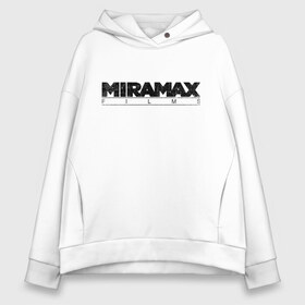 Женское худи Oversize хлопок с принтом MIRAMAX FILM в Петрозаводске, френч-терри — 70% хлопок, 30% полиэстер. Мягкий теплый начес внутри —100% хлопок | боковые карманы, эластичные манжеты и нижняя кромка, капюшон на магнитной кнопке | miramax film | киностудия | мирамакс | тарантино