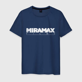 Мужская футболка хлопок с принтом MIRAMAX FILM_ в Петрозаводске, 100% хлопок | прямой крой, круглый вырез горловины, длина до линии бедер, слегка спущенное плечо. | miramax film | киностудия | мирамакс