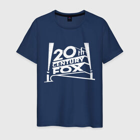 Мужская футболка хлопок с принтом 20th Century Fox_2 в Петрозаводске, 100% хлопок | прямой крой, круглый вырез горловины, длина до линии бедер, слегка спущенное плечо. | 20 век фокс | 20th century fox | киностудия