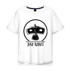 Мужская футболка хлопок Oversize с принтом BAD ROBOT в Петрозаводске, 100% хлопок | свободный крой, круглый ворот, “спинка” длиннее передней части | Тематика изображения на принте: bad robot | lost | бэд робот | дж. дж. абрамс | лост | остаться в живых