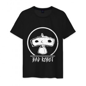 Мужская футболка хлопок с принтом BAD ROBOT_2 в Петрозаводске, 100% хлопок | прямой крой, круглый вырез горловины, длина до линии бедер, слегка спущенное плечо. | 