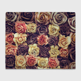 Плед 3D с принтом Шоколадные розы в Петрозаводске, 100% полиэстер | закругленные углы, все края обработаны. Ткань не мнется и не растягивается | бабушке | девочке | девушке | дочке | желтые цветы | женщине | маме | подруге | природа | розовые цветы | розы | сестре | теще | тюльпаны | цветы