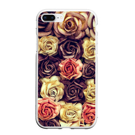 Чехол для iPhone 7Plus/8 Plus матовый с принтом Шоколадные розы в Петрозаводске, Силикон | Область печати: задняя сторона чехла, без боковых панелей | бабушке | девочке | девушке | дочке | желтые цветы | женщине | маме | подруге | природа | розовые цветы | розы | сестре | теще | тюльпаны | цветы