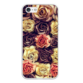 Чехол для iPhone 5/5S матовый с принтом Шоколадные розы в Петрозаводске, Силикон | Область печати: задняя сторона чехла, без боковых панелей | бабушке | девочке | девушке | дочке | желтые цветы | женщине | маме | подруге | природа | розовые цветы | розы | сестре | теще | тюльпаны | цветы