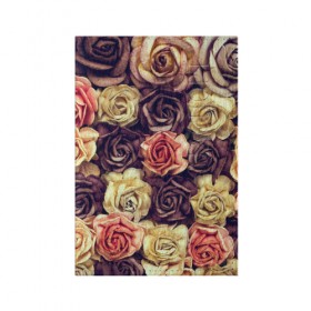 Обложка для паспорта матовая кожа с принтом Шоколадные розы в Петрозаводске, натуральная матовая кожа | размер 19,3 х 13,7 см; прозрачные пластиковые крепления | бабушке | девочке | девушке | дочке | желтые цветы | женщине | маме | подруге | природа | розовые цветы | розы | сестре | теще | тюльпаны | цветы