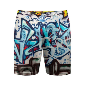 Мужские шорты спортивные с принтом Graffiti в Петрозаводске,  |  | grafity | paint | street art | urban | город | граффити | искусство | кирпичи | краски | рисунки | стена | улицы | уличное искусство