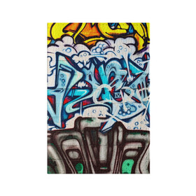 Обложка для паспорта матовая кожа с принтом Graffiti в Петрозаводске, натуральная матовая кожа | размер 19,3 х 13,7 см; прозрачные пластиковые крепления | Тематика изображения на принте: grafity | paint | street art | urban | город | граффити | искусство | кирпичи | краски | рисунки | стена | улицы | уличное искусство