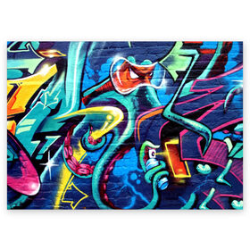 Поздравительная открытка с принтом STREET FASHION в Петрозаводске, 100% бумага | плотность бумаги 280 г/м2, матовая, на обратной стороне линовка и место для марки
 | Тематика изображения на принте: grafity | paint | street art | urban | город | граффити | искусство | кирпичи | краски | рисунки | стена | улицы | уличное искусство