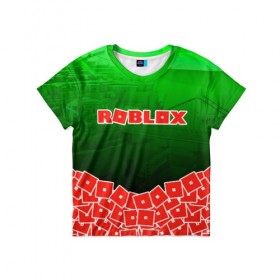 Детская футболка 3D с принтом ROBLOX в Петрозаводске, 100% гипоаллергенный полиэфир | прямой крой, круглый вырез горловины, длина до линии бедер, чуть спущенное плечо, ткань немного тянется | Тематика изображения на принте: roblox | roblox com | roblox gaming | roblox simulator | роблокс | роблокс roblox.