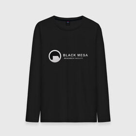 Мужской лонгслив хлопок с принтом Black mesa logo в Петрозаводске, 100% хлопок |  | Тематика изображения на принте: black mesa | black mesa logo | research facility