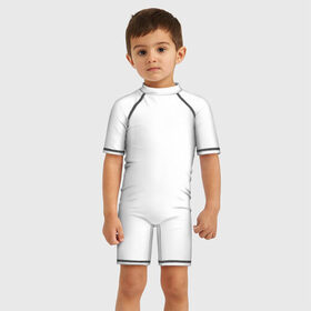 Детский купальный костюм 3D с принтом YoRHa Logo в Петрозаводске, Полиэстер 85%, Спандекс 15% | застежка на молнии на спине | nier automata | nier automata logo | yorha