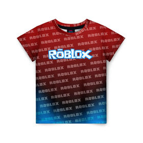 Детская футболка 3D с принтом ROBLOX в Петрозаводске, 100% гипоаллергенный полиэфир | прямой крой, круглый вырез горловины, длина до линии бедер, чуть спущенное плечо, ткань немного тянется | Тематика изображения на принте: roblox | roblox com | roblox gaming | roblox simulator | роблокс | роблокс roblox.