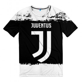 Мужская футболка 3D с принтом Juventus в Петрозаводске, 100% полиэфир | прямой крой, круглый вырез горловины, длина до линии бедер | juventus | европа | игровая форма | игрок | италия | матч | спорт | спорт клуб | турин | футбол | футбольная форма | футбольный клуб | ювентус